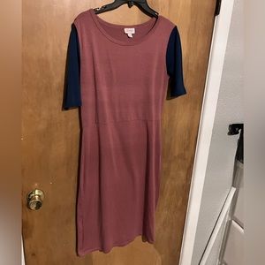 Colorblock midi dress
